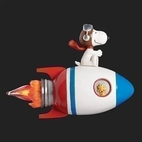 Snoopy Rocket Nightlight with Flickering Bulb
