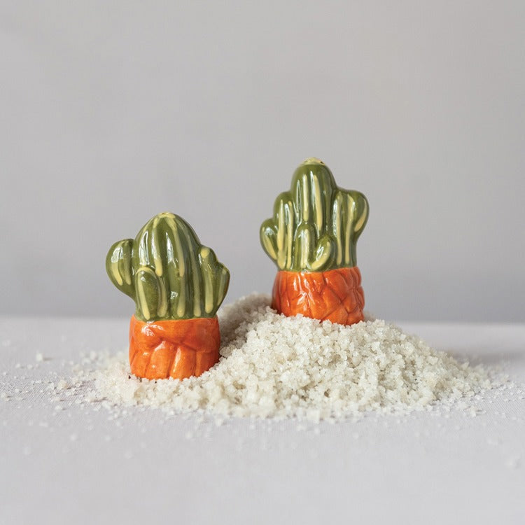 Hazel Mazel Cactus Salt & Pepper Shaker Set