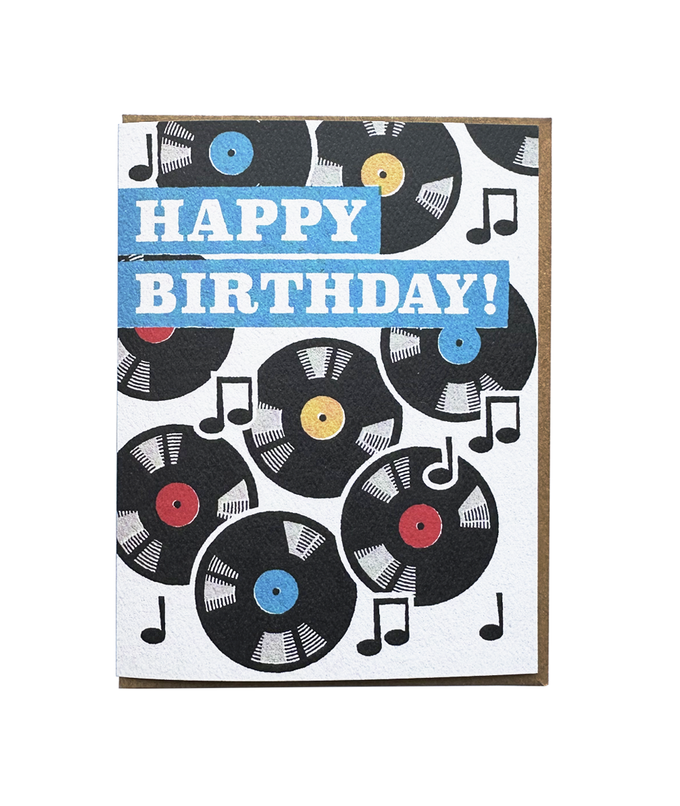 Happy Birthday Card - Records