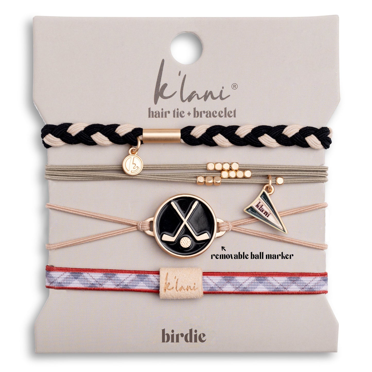"Birdie" Black & Green Hair Tie Bracelets