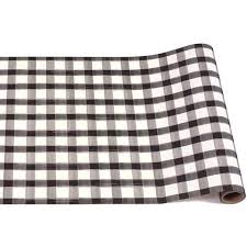 Black Painted Check Hester & Cook Table Runner