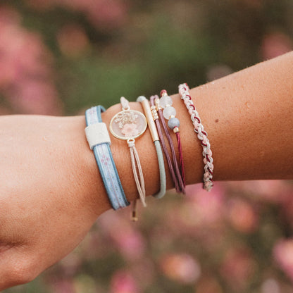 "Bloom" Pressed Flowers Hair Tie Bracelets