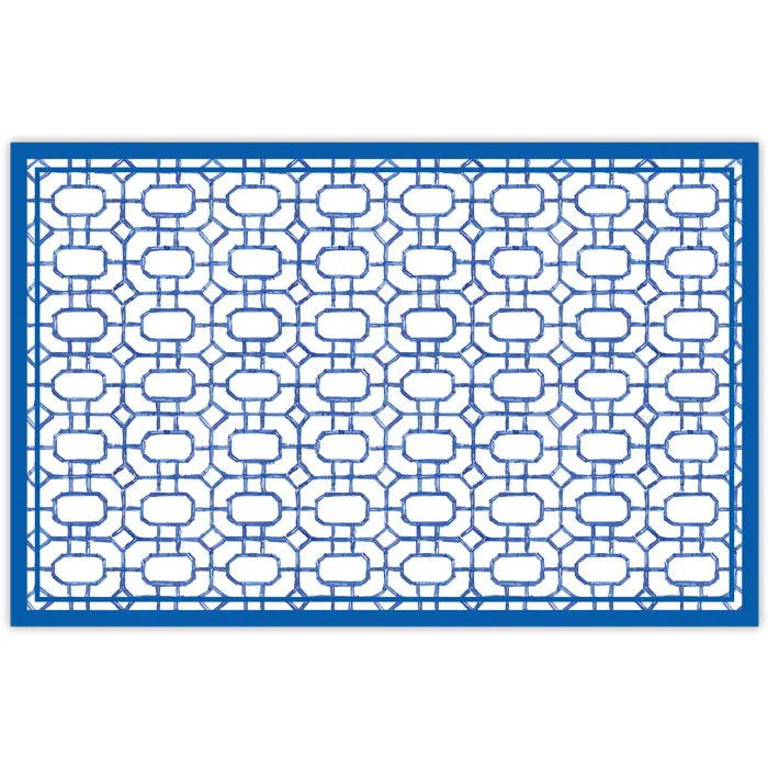 Blue Bamboo with Double Border Placemat