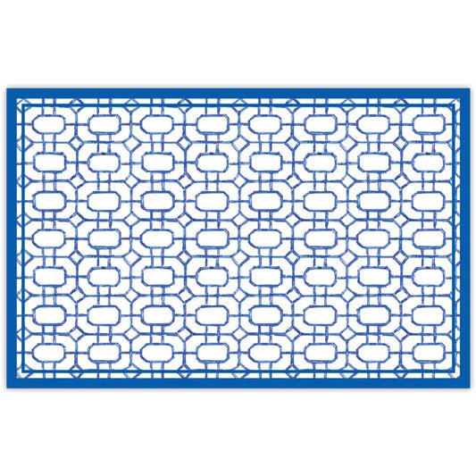 Blue Bamboo with Double Border Placemat