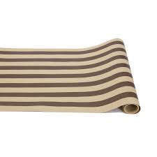 Kraft Brown Classic Stripe  Hester & Cook Table Runner