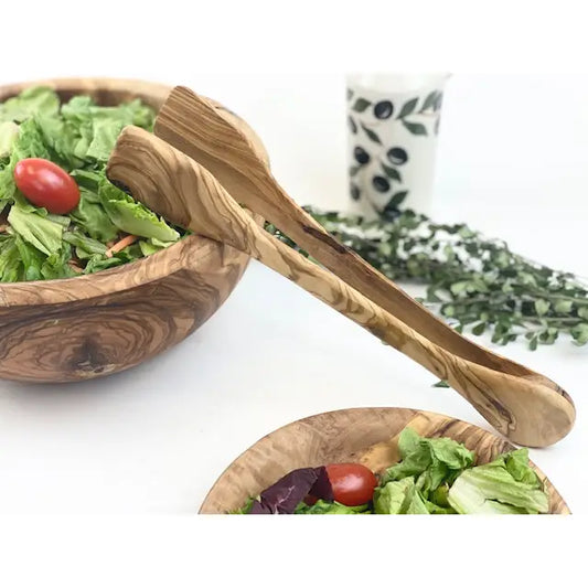 Olive Wood Table Salad Tongs