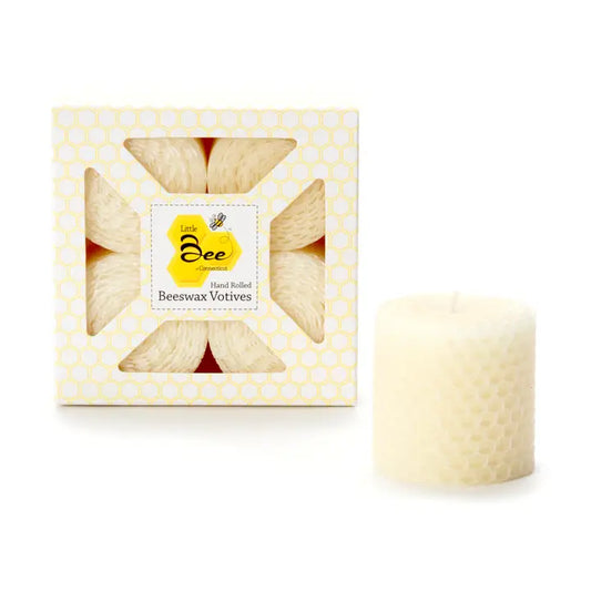 Hand-Rolled Beeswax Votives - 4 Pack