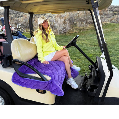 Birdie Lilac Leopard Reversible Golf Cart Seat Cover