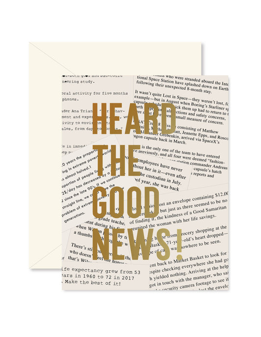Heard the Good News Greeting Card