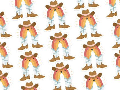 Rainbow Cowboy Sticker