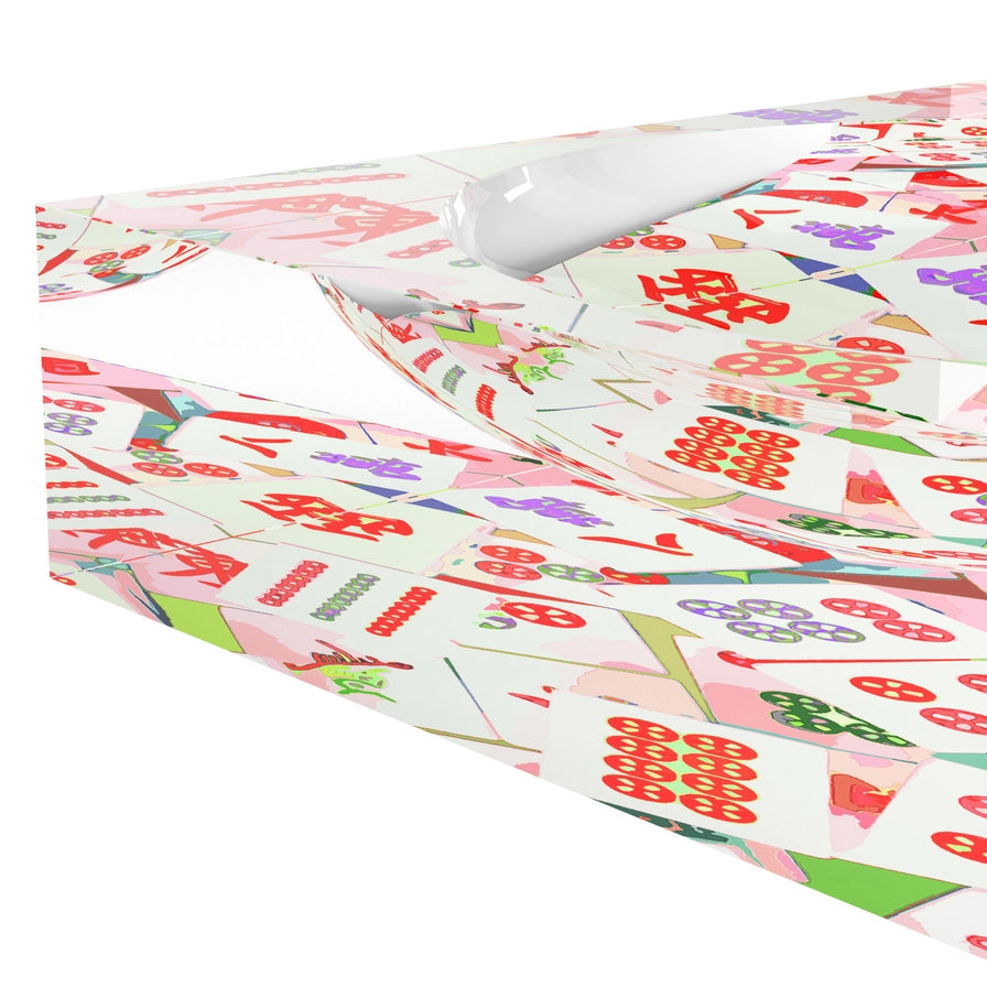Mahjong Abstract Petal Acrylic Catchall Dish