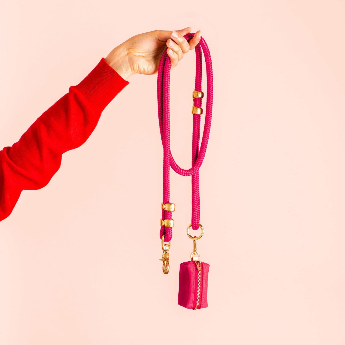 The Foggy Dog Hot Pink Marine Rope Dog Leash