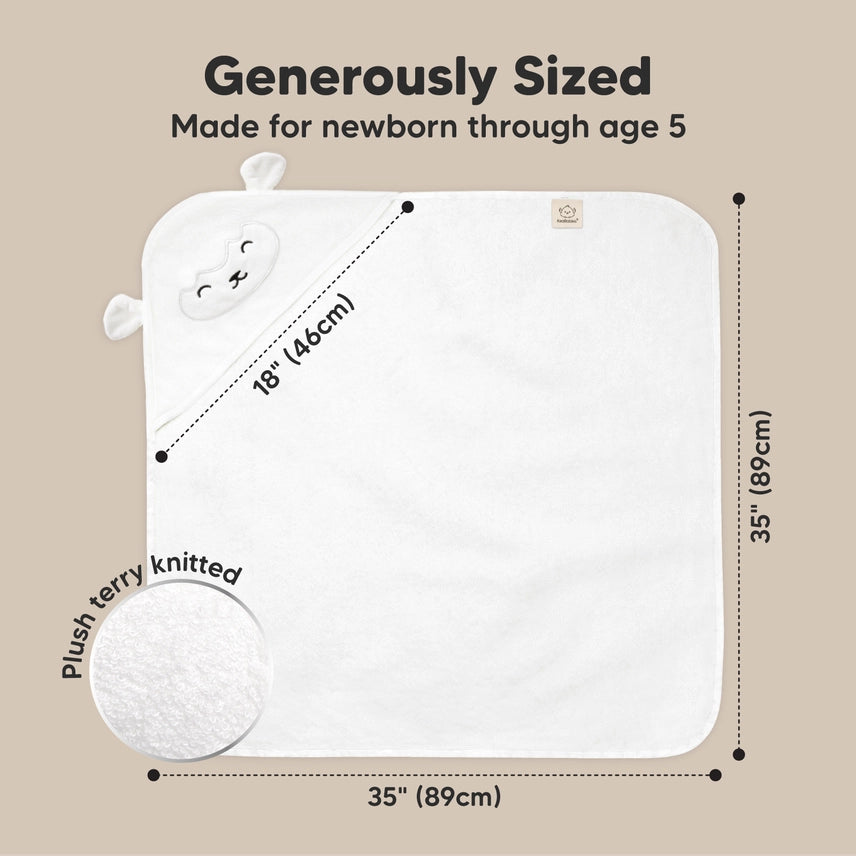 KeaBabies Cuddle Baby Hooded Towel: Lamb