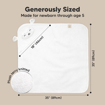 KeaBabies Cuddle Baby Hooded Towel: Lamb