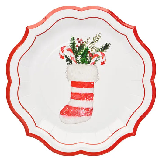 Christmas Stocking Paper Plate