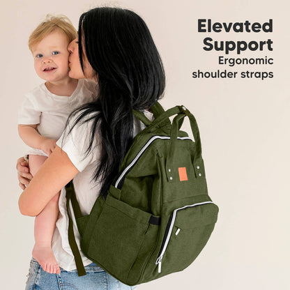 Olive Green Diaper Bag Backpack
