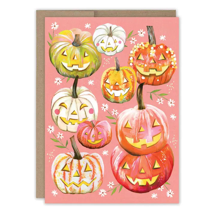 Jack-O'-Lanterns Halloween Card