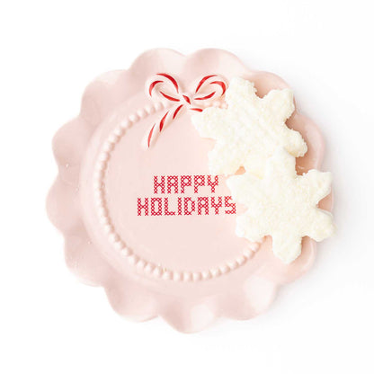 Happy Holidays Dessert Plate