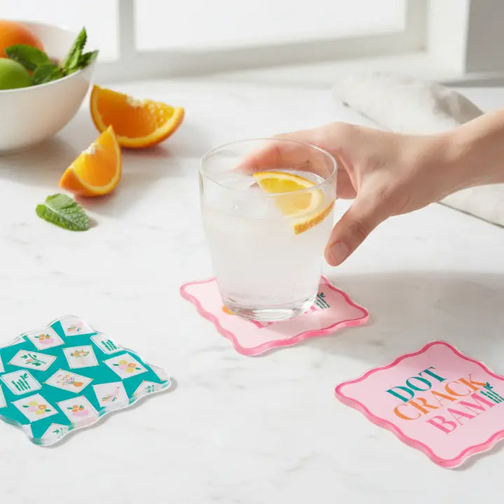 It's Mahj Time Acrylic Coaster Set