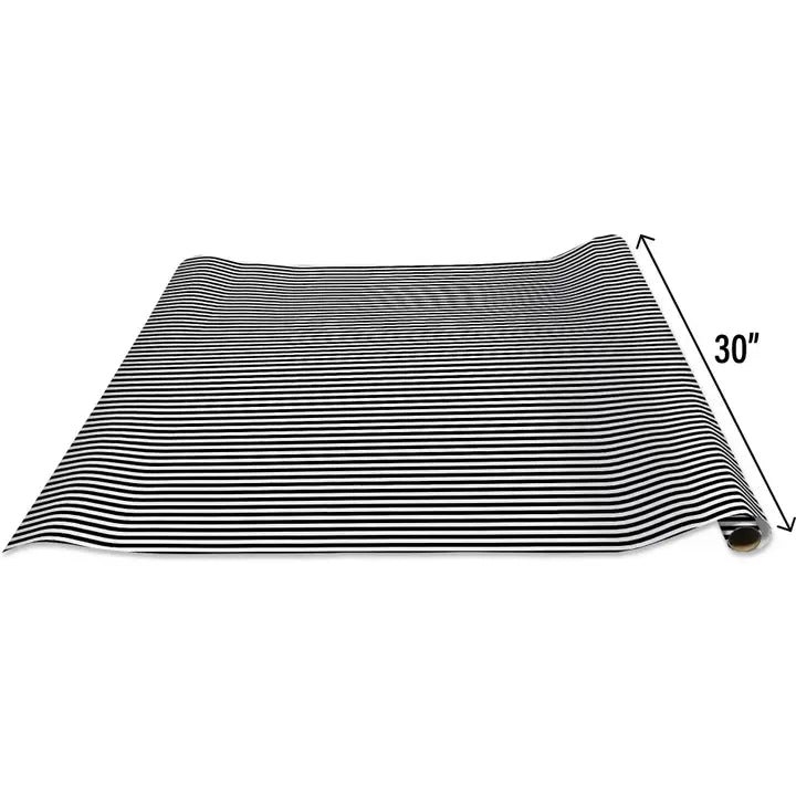 Black White Stripe - Gift Wrap Rolls