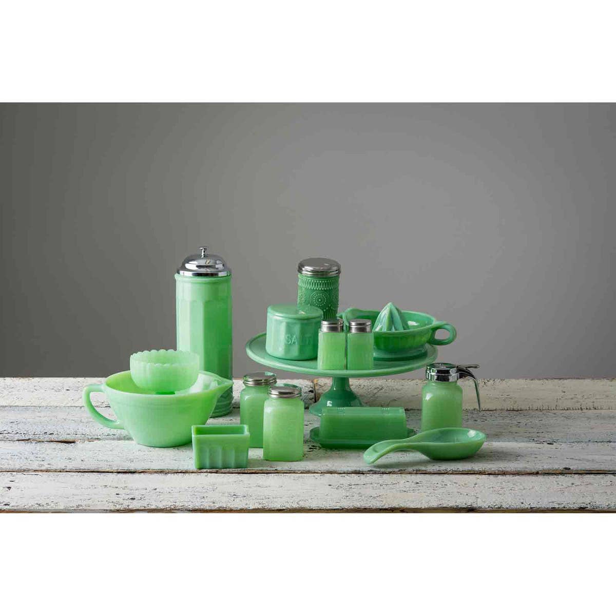 Jadeite Glass Collection Mixing Bowl