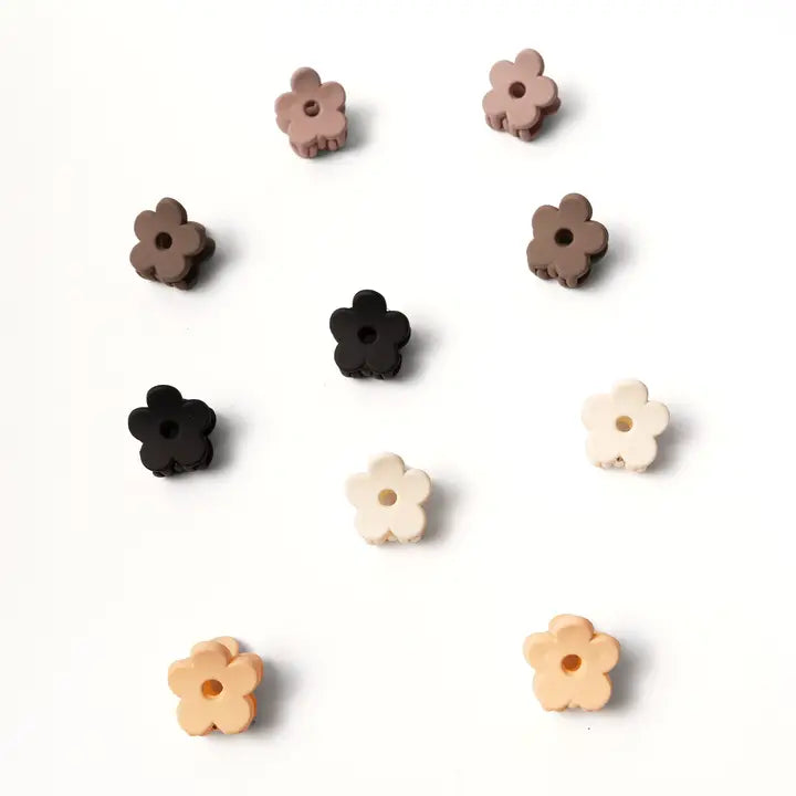 Ellie Rose Mini Flower Clip Set of 10