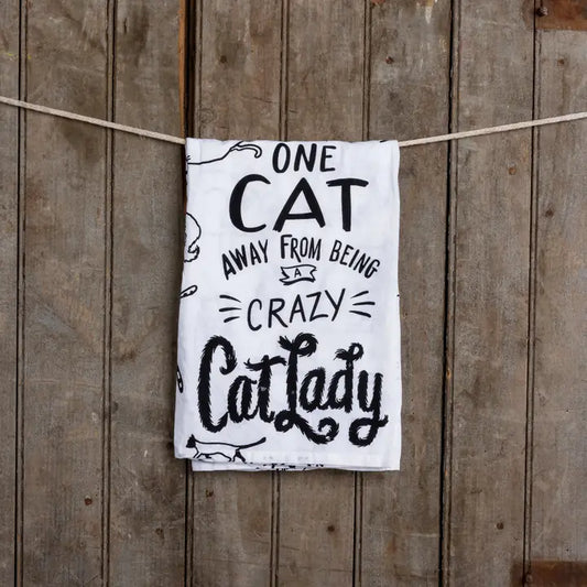 Away from Being A Crazy Cat Lady Kitchen Towel