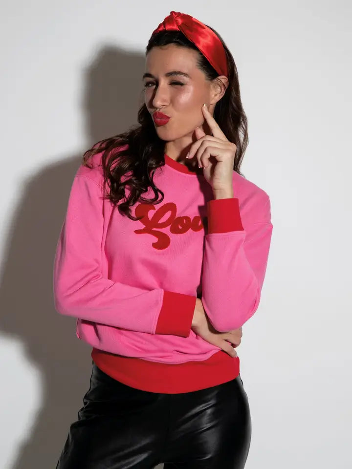 "Love" Classic Pink Sweatshirt