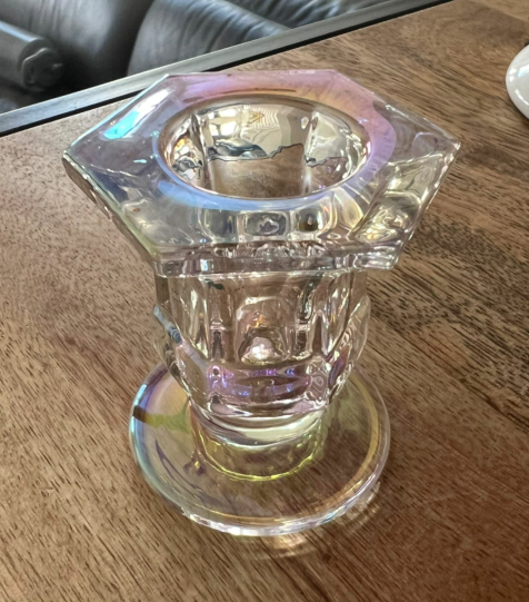 Glass Candlestick Taper Candle Holders