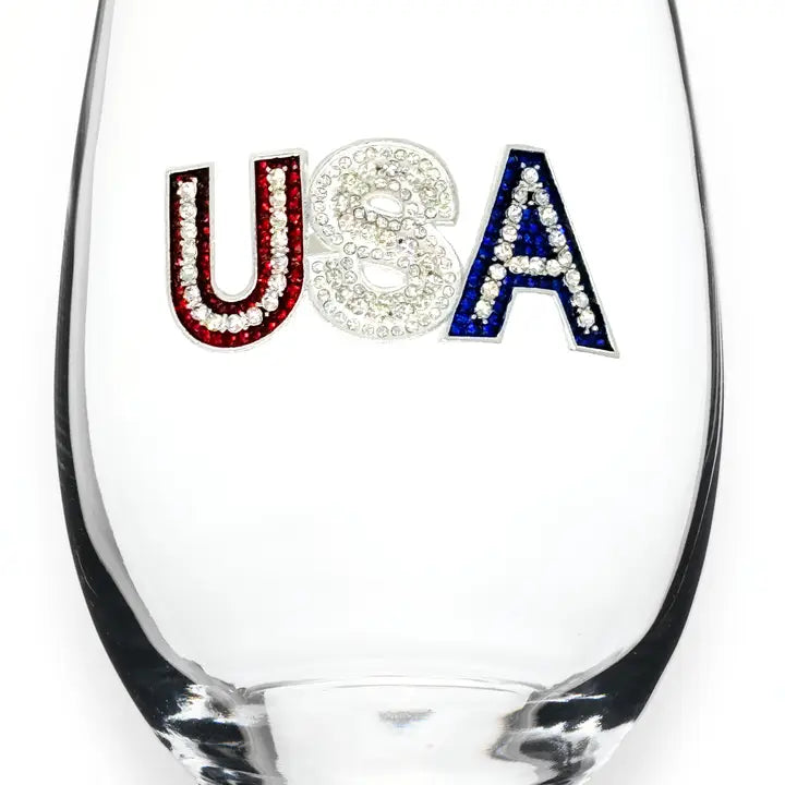 USA Stemless Wine Glass