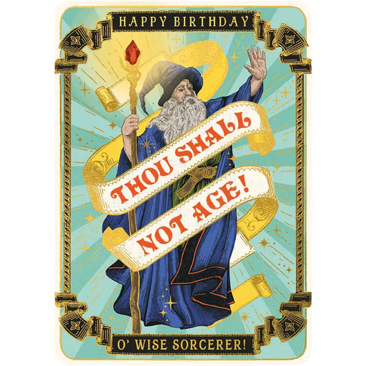 Thou Shall Not Age Birthday Card