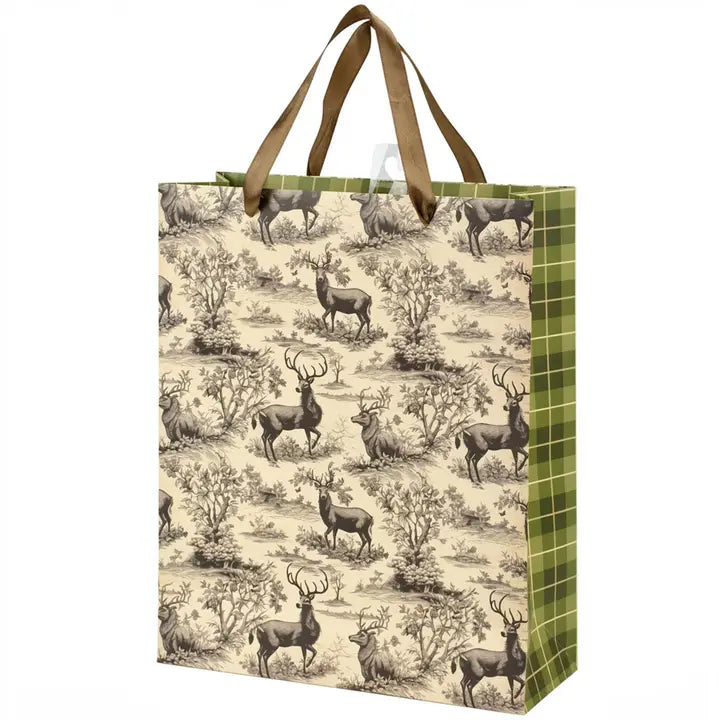 Deer Toile Medium Gift Bag