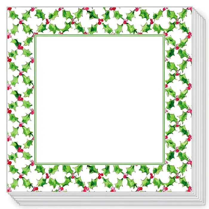 Holly Berries Gingham Notepad