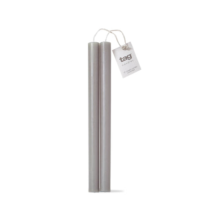 Unscented 10" Taper Candles Set of 2 - Grey