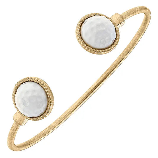 Flynn Enamel Golf Ball Cuff Bracelet