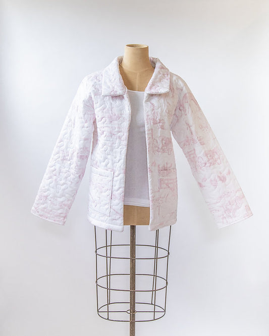 Children's Aledo Toile Light Pink Quilted Jacket