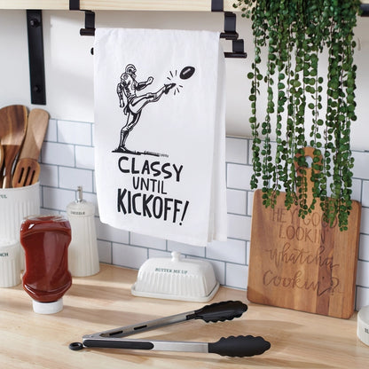 Classy Until Kickoff Kitchen Towel