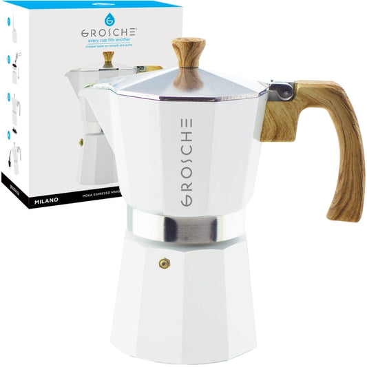 Stovetop Espresso Coffee Maker - White/6 Cups