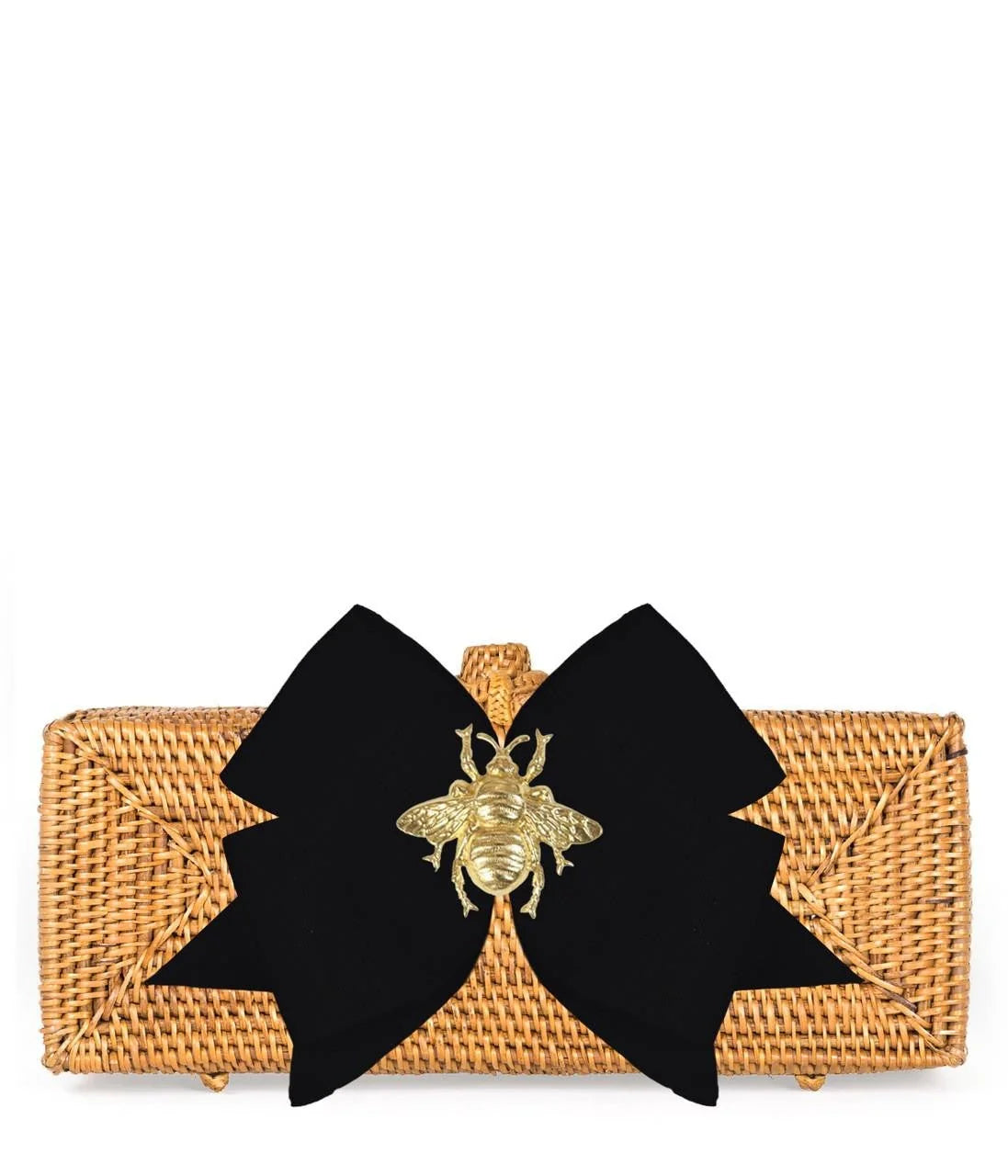 Colette - Fluffy Bow - Gold Charm Black