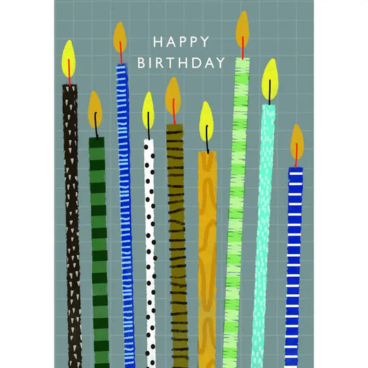 Lit Candles Birthday Greeting Card