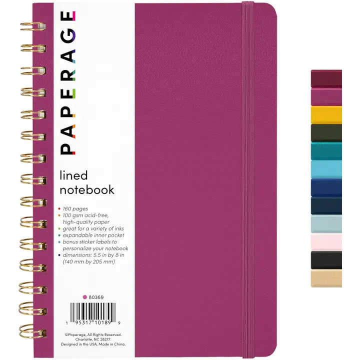 Spiral Bound Hardcover Lined Journal