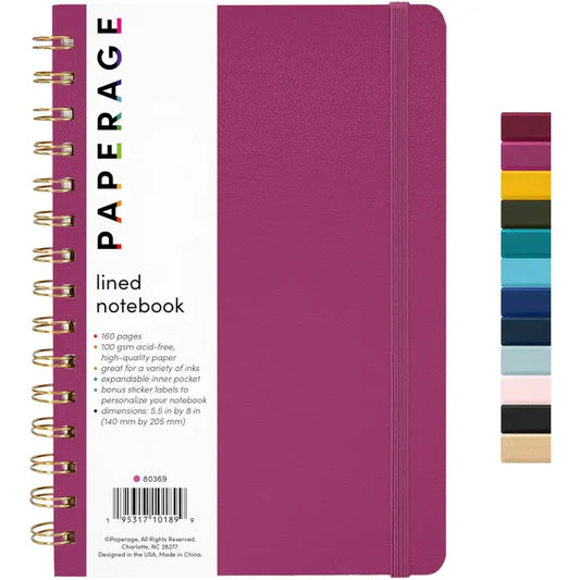 Spiral Bound Hardcover Lined Journal