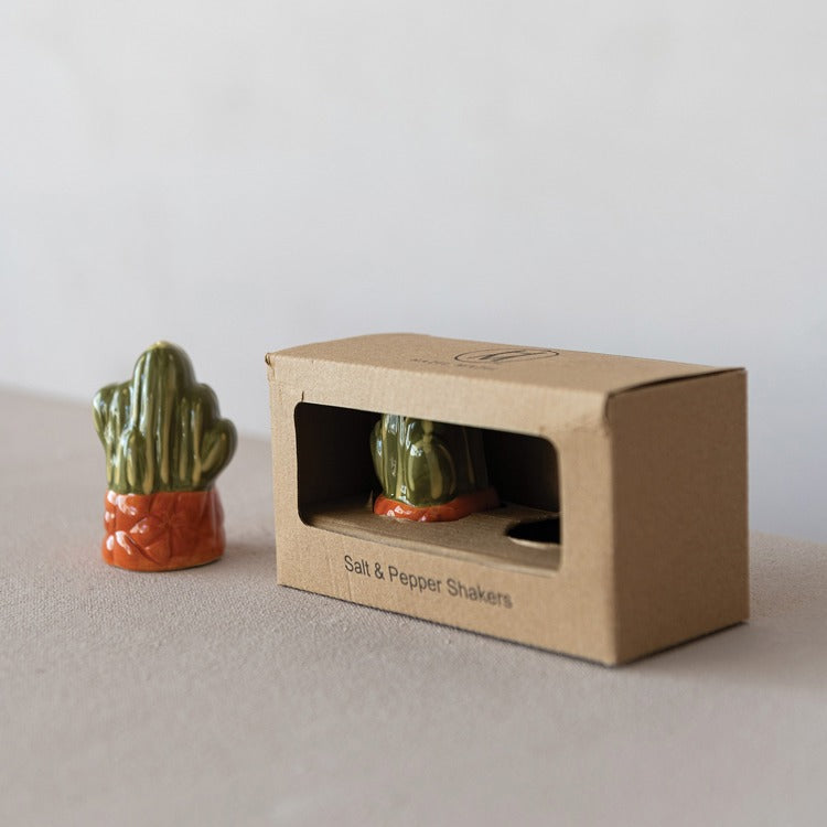 Hazel Mazel Cactus Salt & Pepper Shaker Set