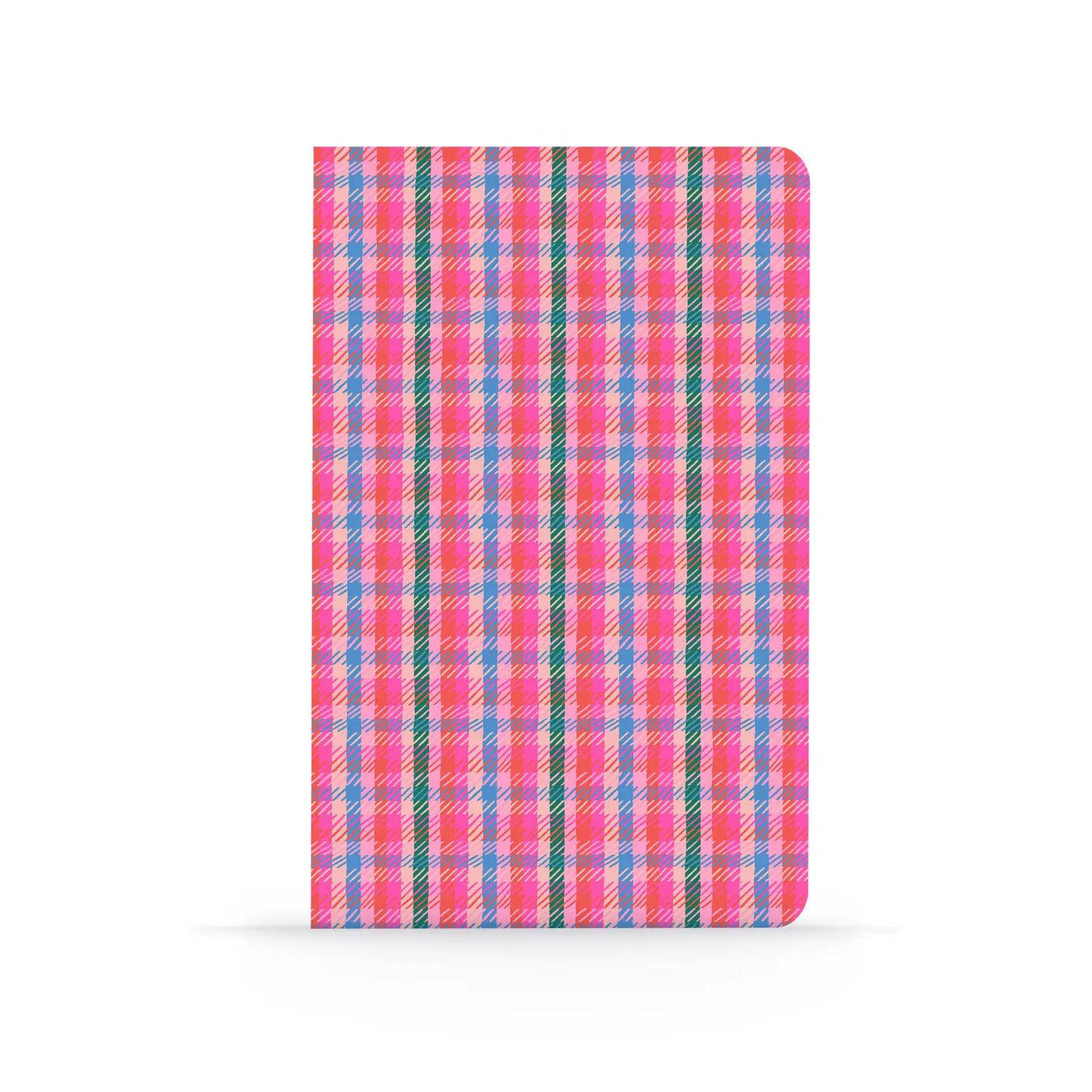 Denik Pink Plaid Classic Layflat Journal Notebook