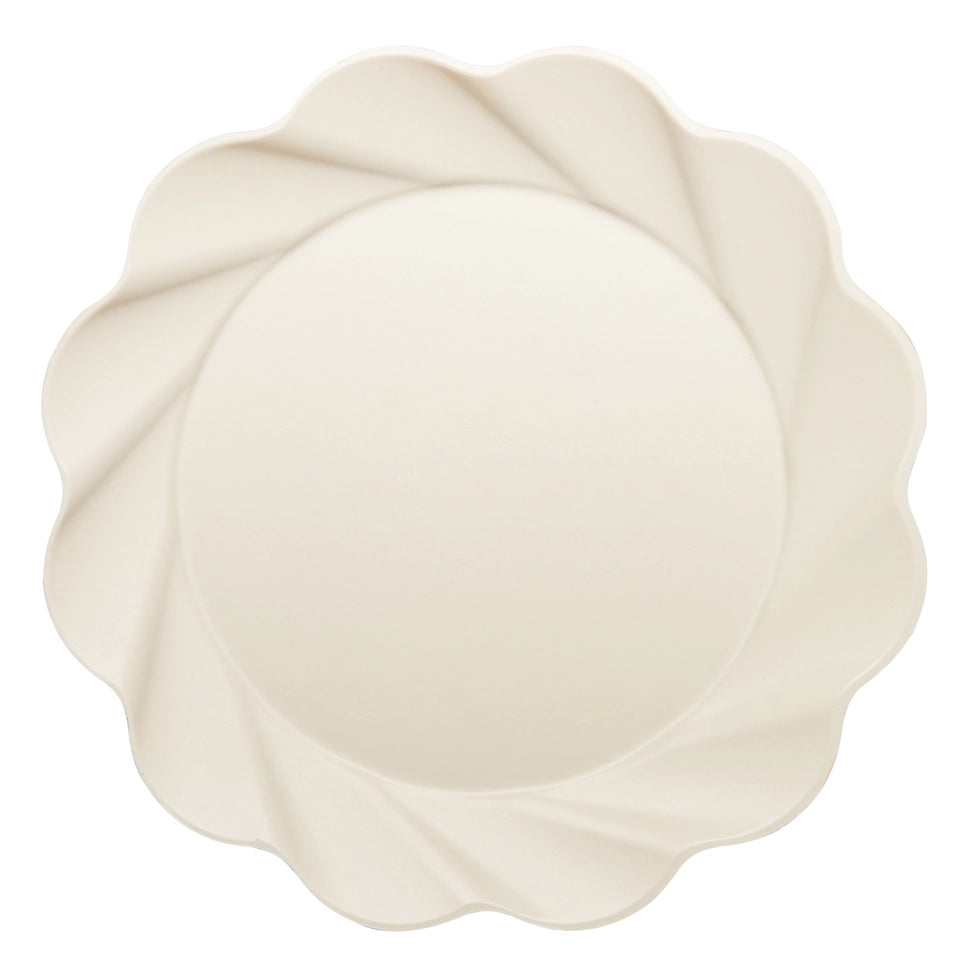 Cream Bamboo Dinner & Salad Plates