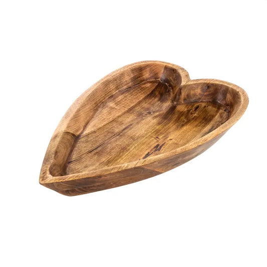 Indaba - Found Wooden Carved Heart Bowl