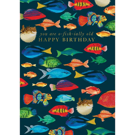O-Fish-Ially Old Birthday Card