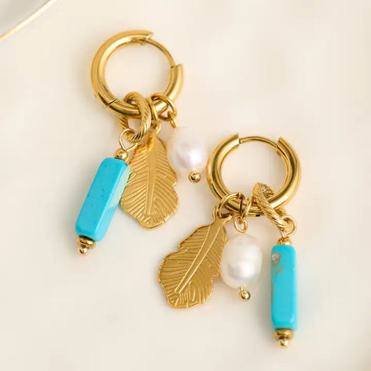 Narelle Pearl Kyanite Earrings