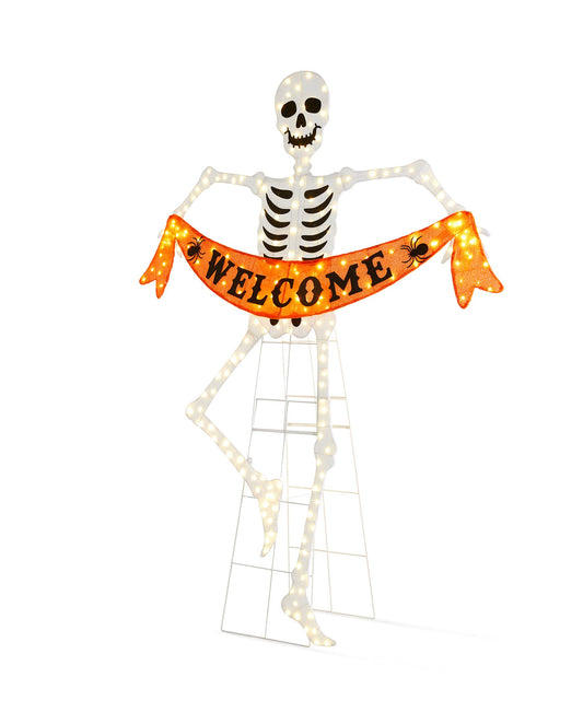 Welcome Lighted 2D Skeleton