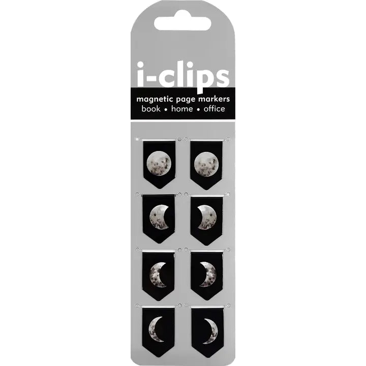 Moon Phases I-Clips Magnetic Page Markers